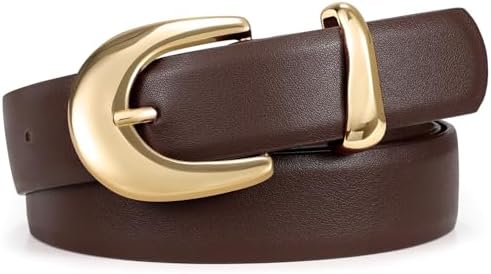 XZQTIVE Casual Leather Thin Belt for Women Fashion Ladies Waist